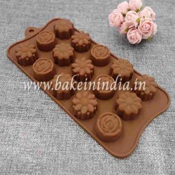 3 Type Flower Shape Chocolate Silicon Mould-15 cavity