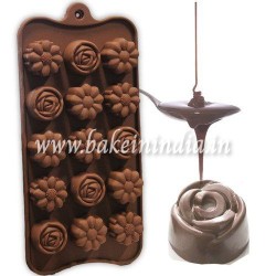 3 Type Flower Shape Chocolate Silicon Mould-15 cavity