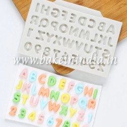 Alphabet number fondant silicone mould