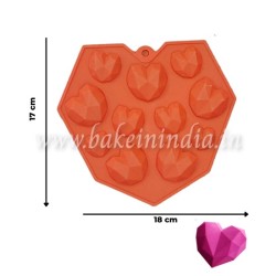 3D Heart Shape Chocolate Silicon  Mould for Cake Decoration 3D Heart Shape Chocolate Silicon  Mould for Cake Decoration