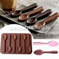 Spoon Shape  Chocolate and Silicone Mould