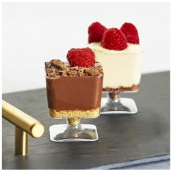 Plastic Dessert Cups (Pack of 30) Pudding Serveware Wine Glass Plastic Dessert Cups (Pack of 30) Pudding Serveware Wine Glass