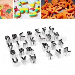 36pcs/Set Stainless Steel Alphabet Letters & Numbers Cutters for Cookies/Fondant Cake Decorating 36pcs/Set Stainless Steel Alphabet Letters & Numbers Cutters for Cookies/Fondant Cake Decorating