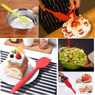 Silicone Non-Stick Heat Resistant Kitchen Utensil Silicone Spatula Small (RANDOM Colour) 22cm