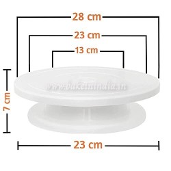 Plastic Cake Turntable 360° Degree Rotating (Random Colour) Plastic Cake Turntable 360° Degree Rotating (Random Colour)