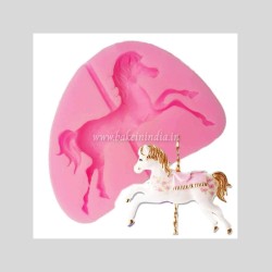 Silicone 3D Running Horse Fondant Clay Marzipan Gum paste Mould