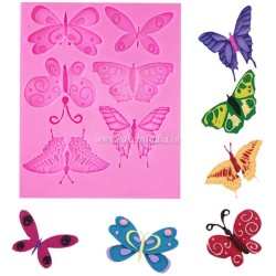 6 Cavity Butterfly Pattern Silicone Chocolate Lace Fondant Mold for Cake Decorating 6 Cavity Butterfly Pattern Silicone Chocolate Lace Fondant Mold for Cake Decorating