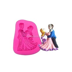 Small Dancing Wedding Angels Couple Fondant/ Silicon Mould Small Dancing Wedding Angels Couple Fondant/ Silicon Mould