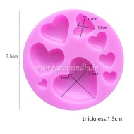 Heart Shaped Silicon Mold Fondant Cake Tool