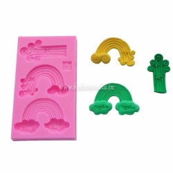 Rainbow Fondant Silicone Mold for Unicorn Parties / Cake Decorating Rainbow Fondant Silicone Mold for Unicorn Parties / Cake Decorating