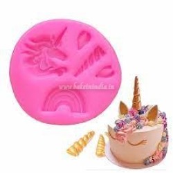 Unicorn Face and Rainbow Fondant/ Sugar Paste/ Marzipan Mould Unicorn Face and Rainbow Fondant/ Sugar Paste/ Marzipan Mould