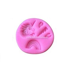 Unicorn Face and Rainbow Fondant/ Sugar Paste/ Marzipan Mould Unicorn Face and Rainbow Fondant/ Sugar Paste/ Marzipan Mould